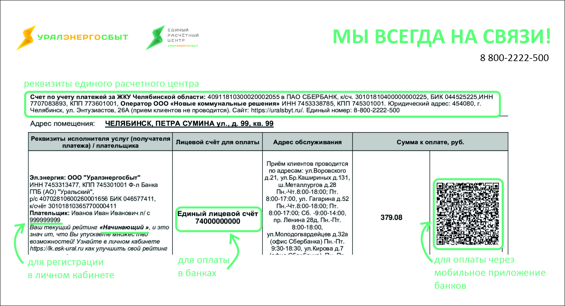 Единый лицевой счет газ