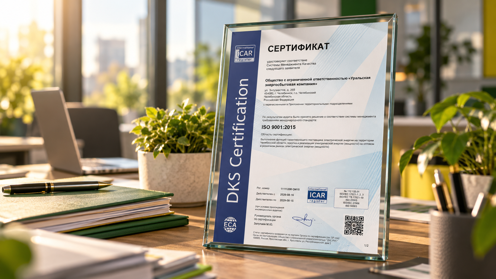 «Уралэнергосбыт» подтвердил качество работы по международному стандарту